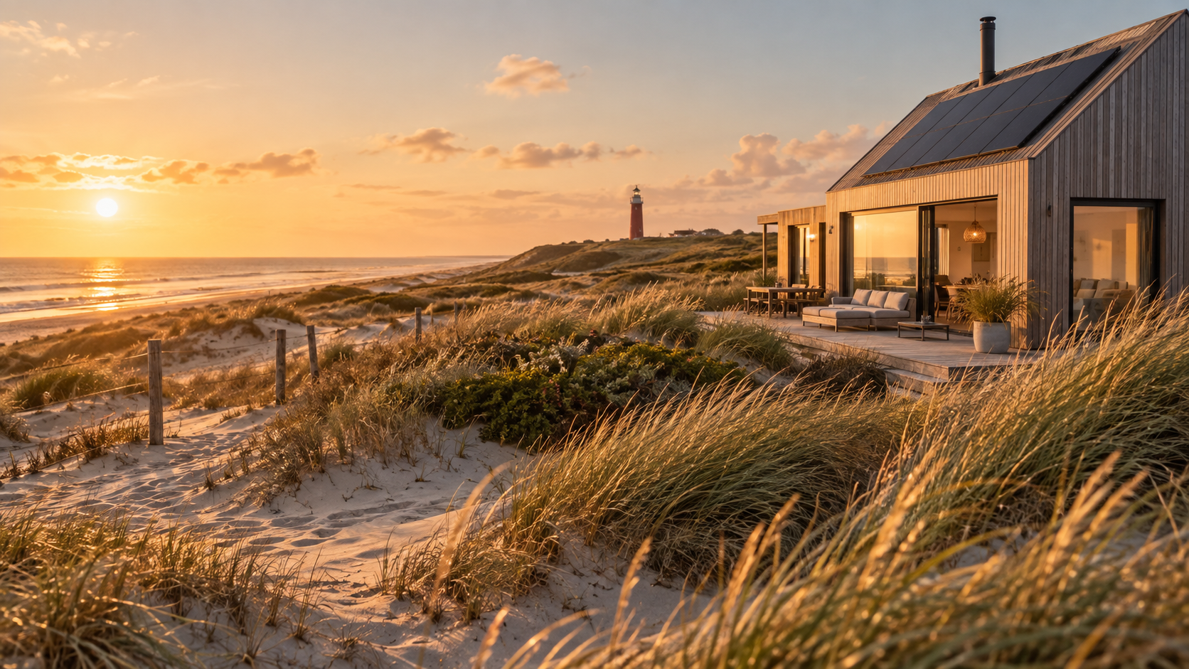Woning op Ameland in een kustlandschap